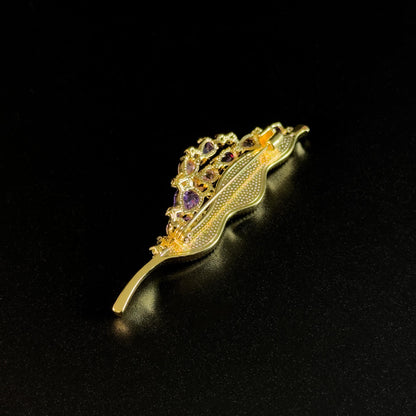 Heavy-Duty Leaf-Shaped Brooch