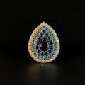 Blue Teardrop Brooch