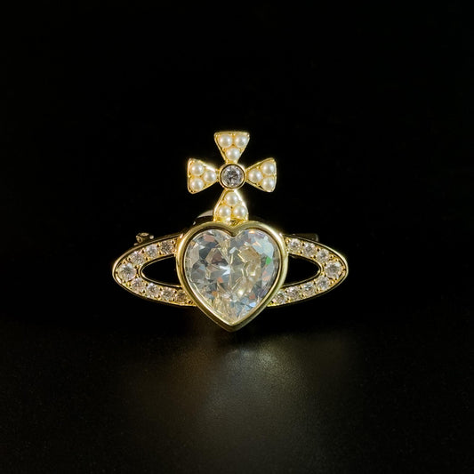 Court-Style Pearl Brooch