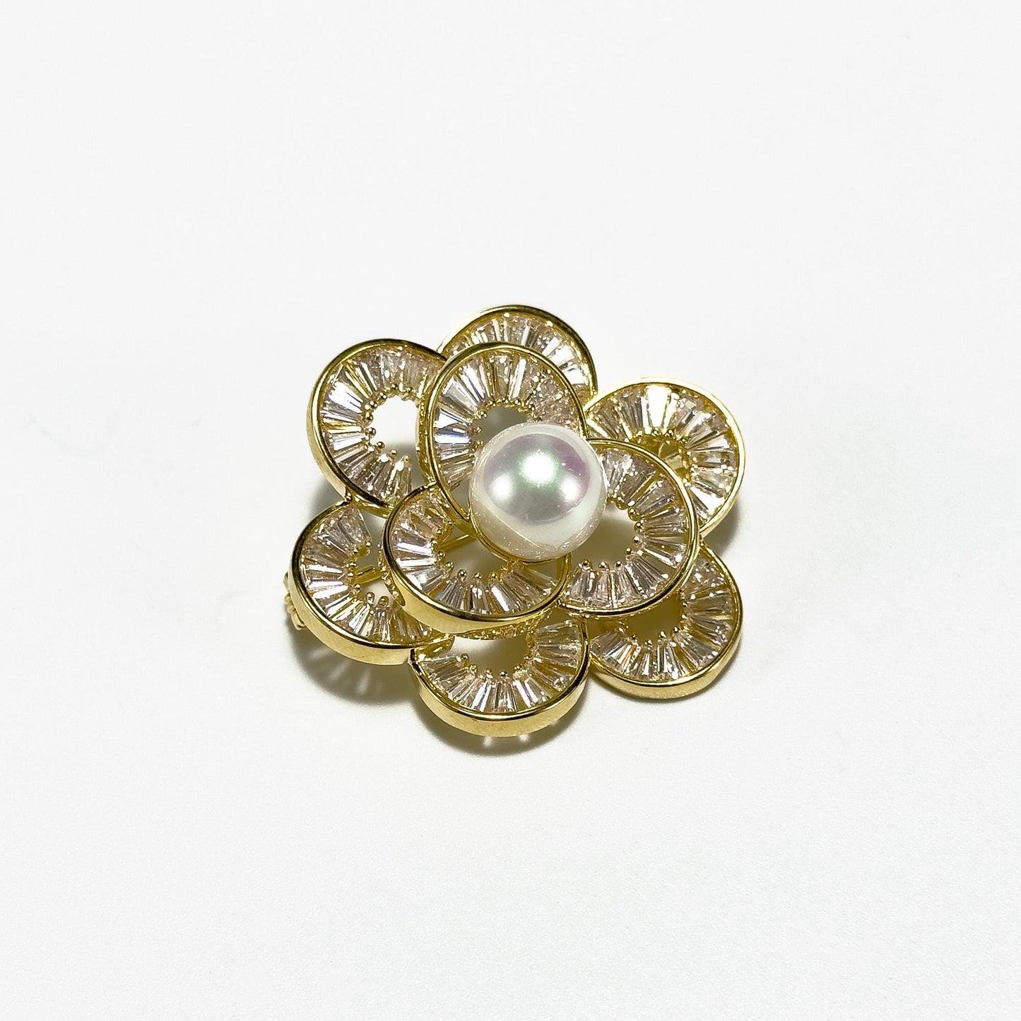 Gold Sun-Shaped Brooch