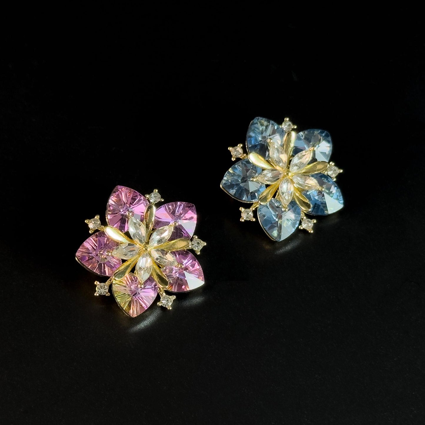 Crystal Flower Brooch