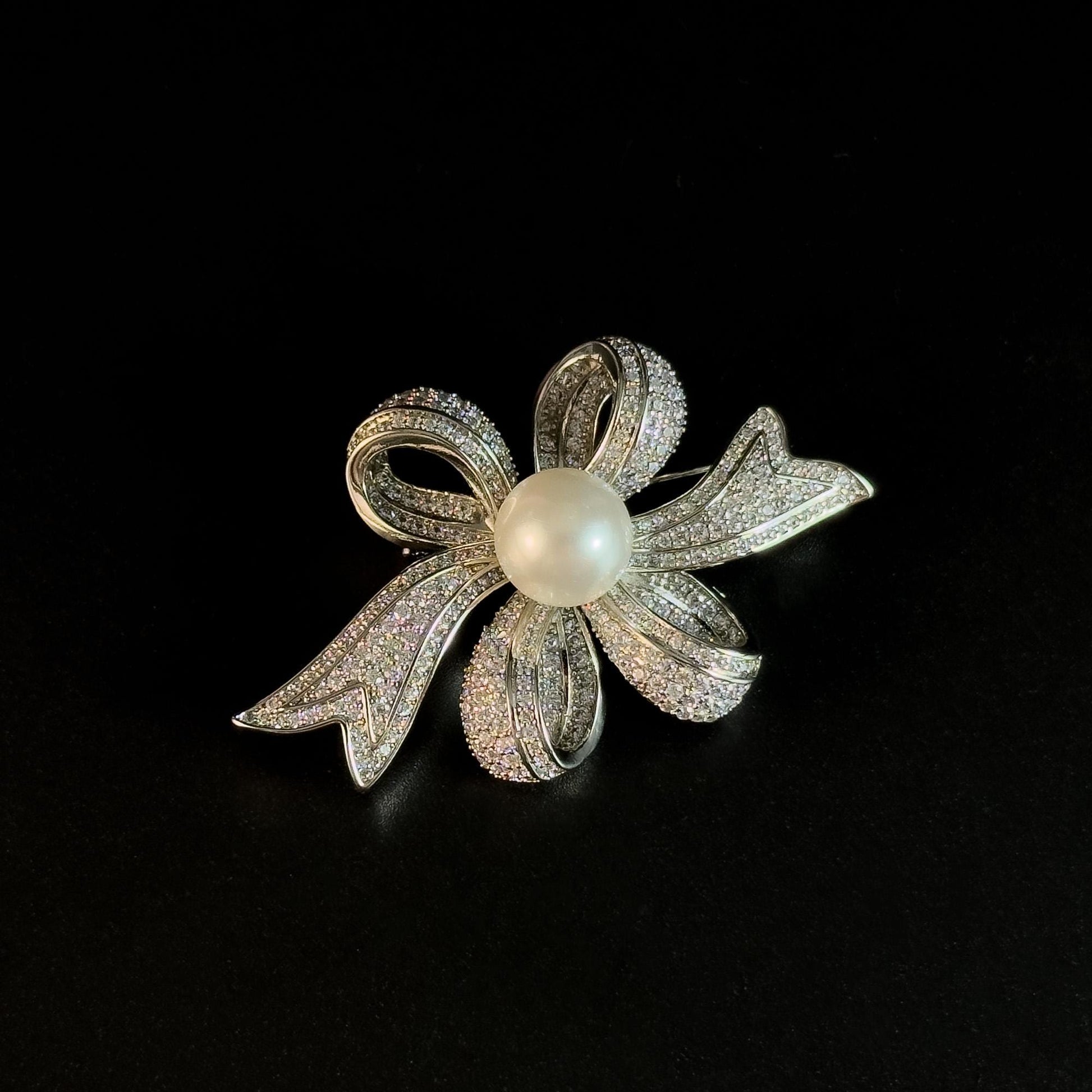Pearl Bow Brooch