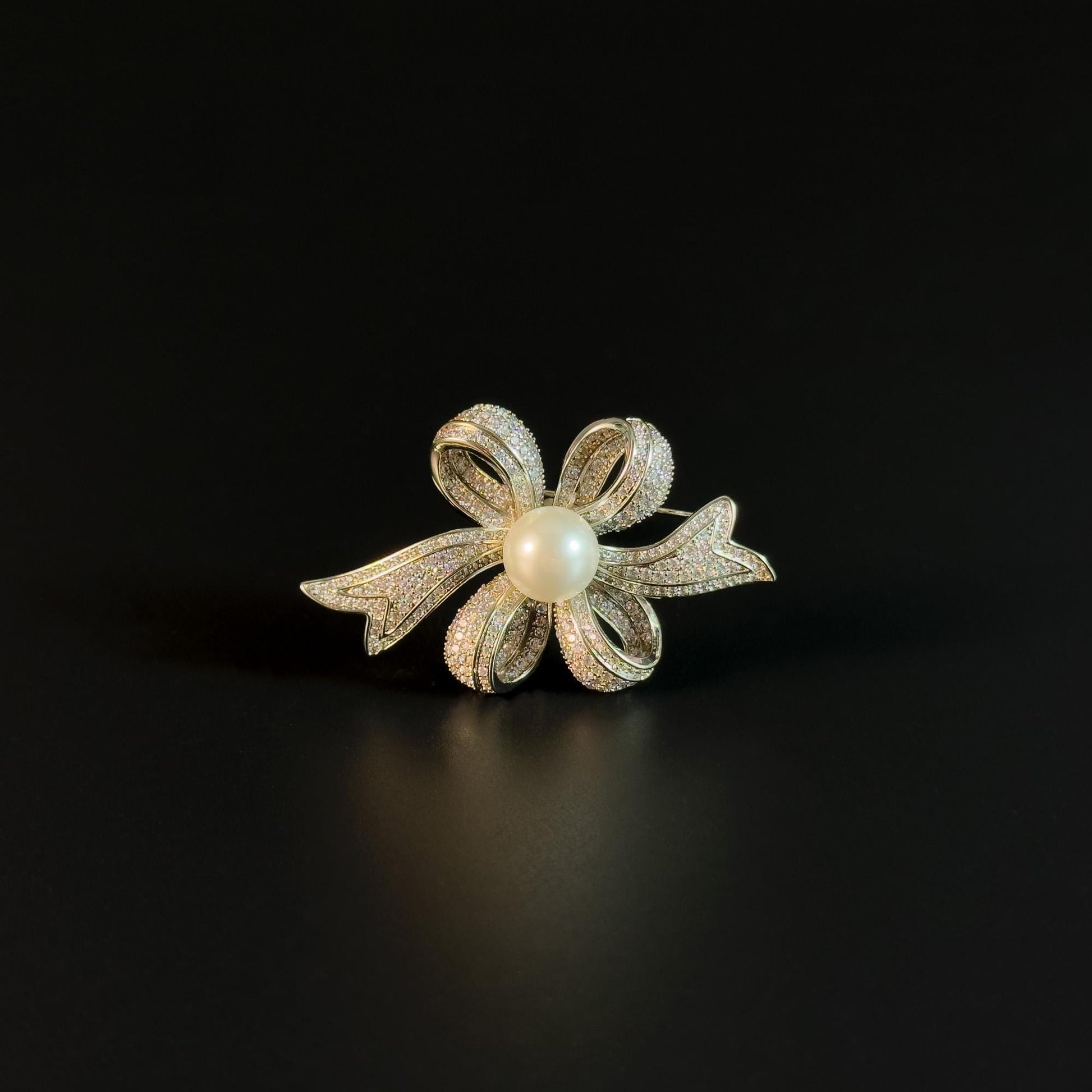 Pearl Bow Brooch