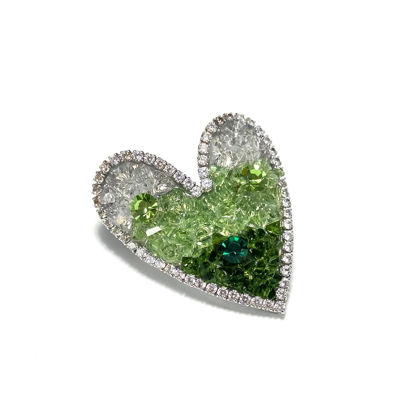 Green Heart Brooch