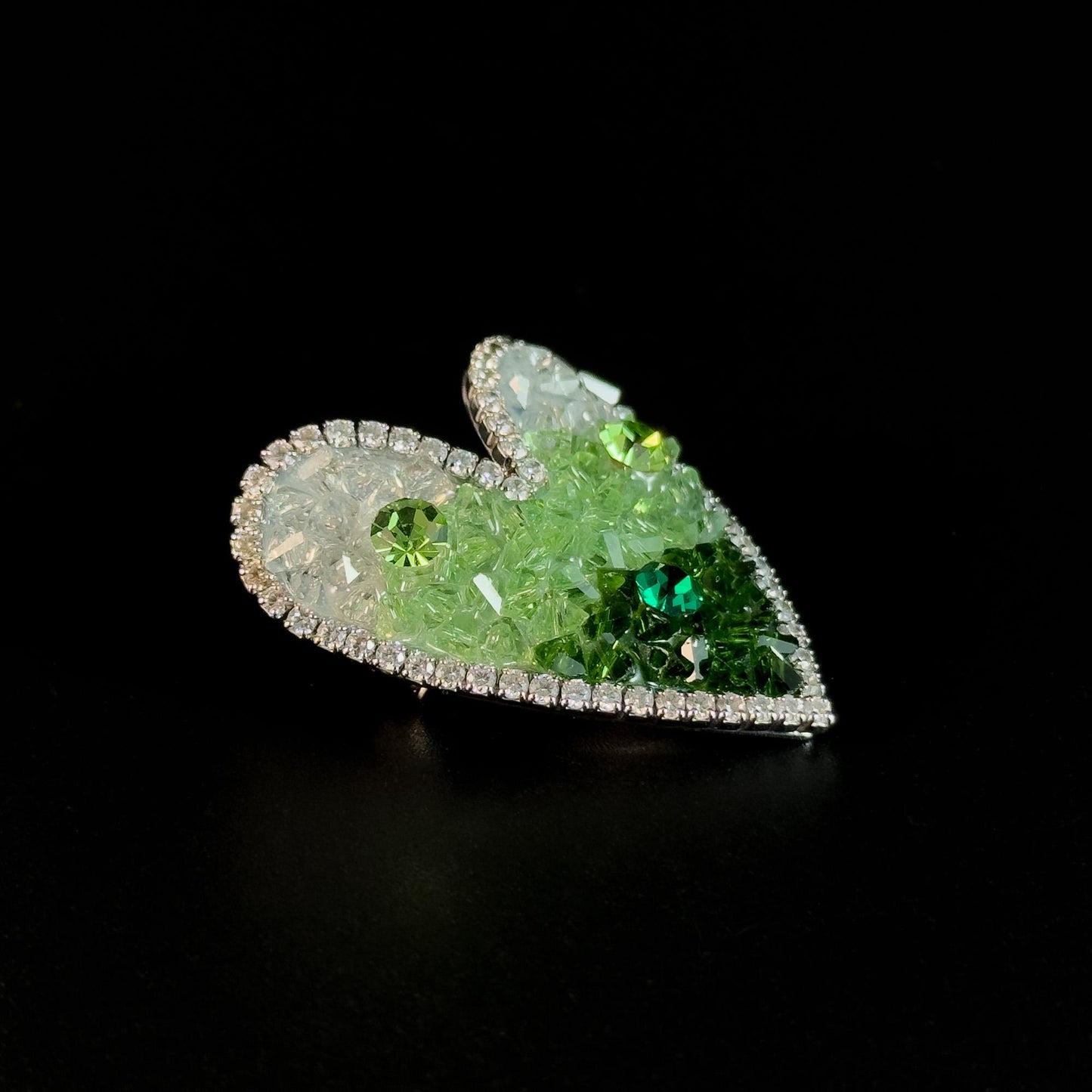 Green Heart Brooch