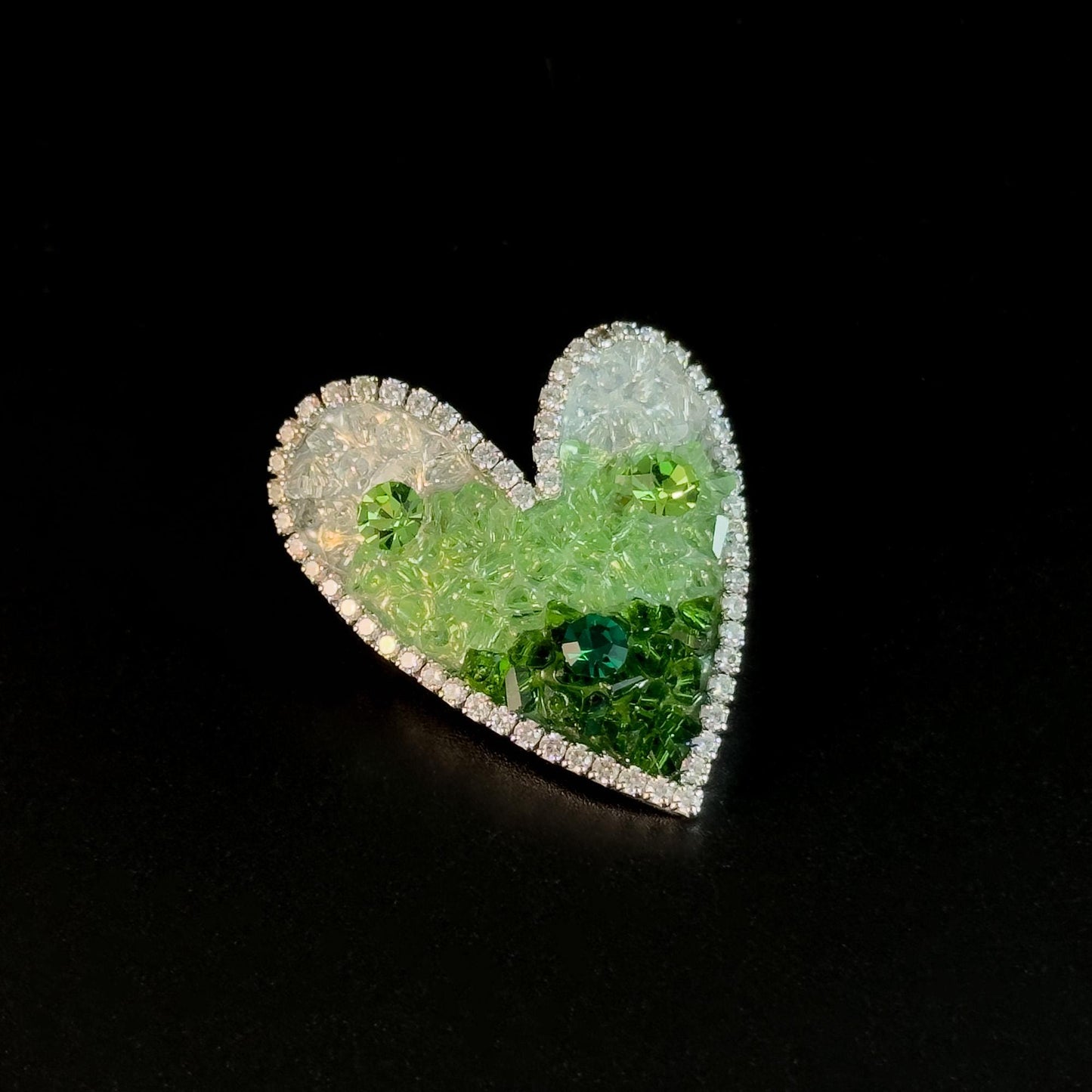Green Heart Brooch
