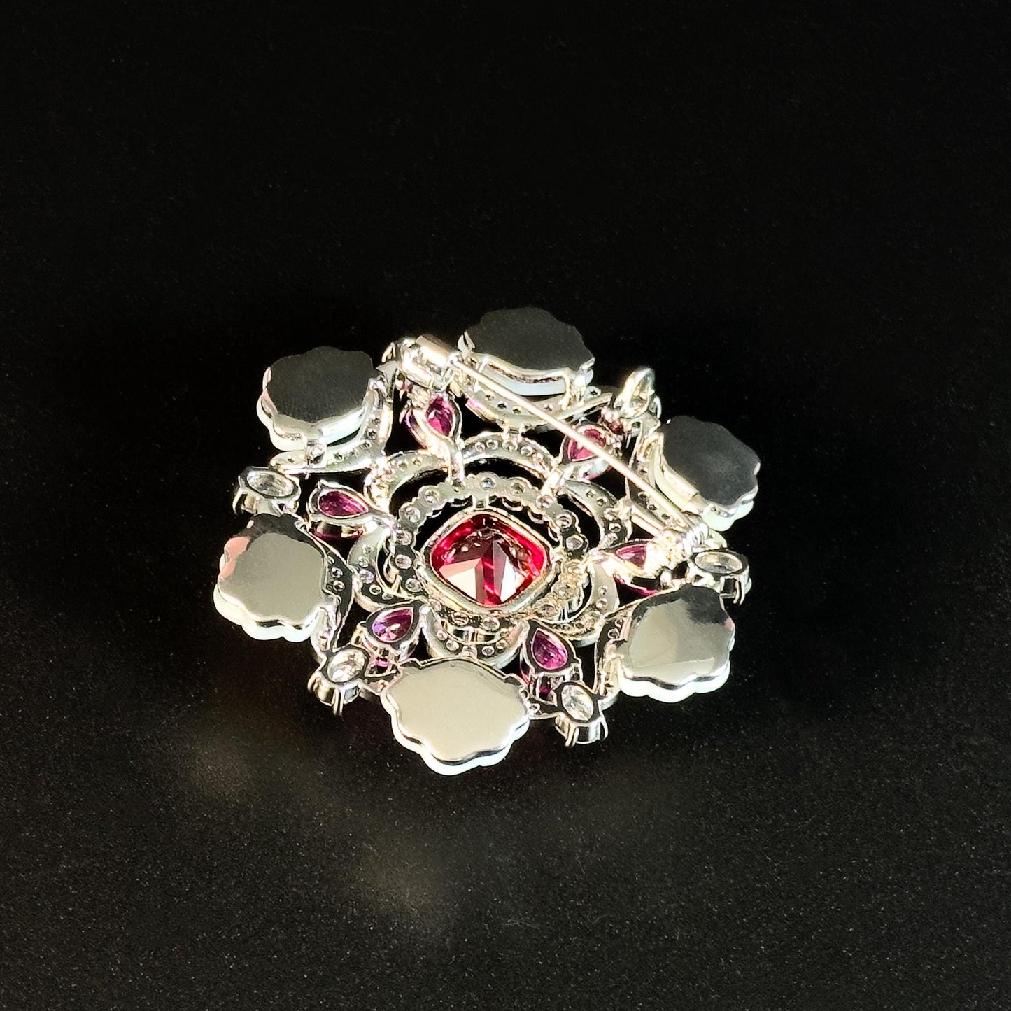 Pink Snowflake Brooch