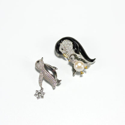 Penguin-Shaped Brooch