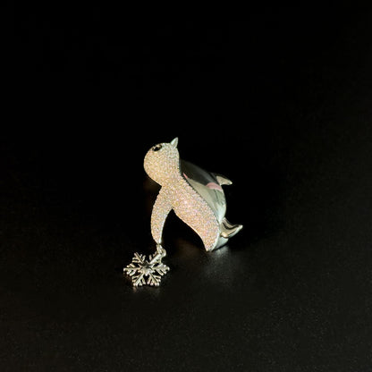 Penguin-Shaped Brooch