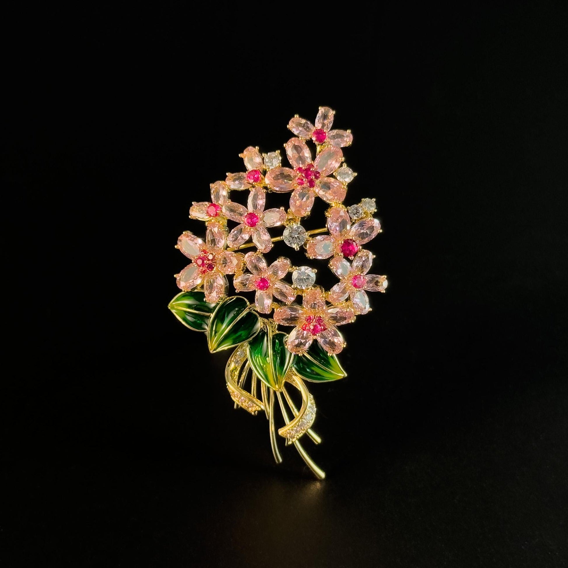 Heavy-Duty Crystal Bouquet Brooch