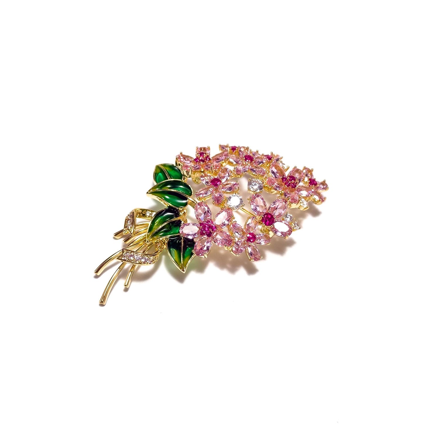 Heavy-Duty Crystal Bouquet Brooch