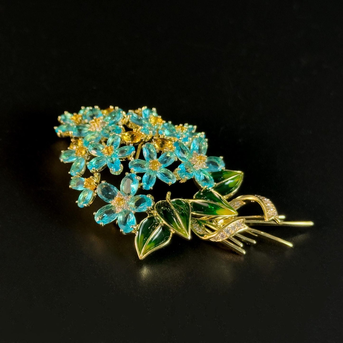Heavy-Duty Crystal Bouquet Brooch