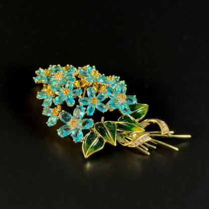 Heavy-Duty Crystal Bouquet Brooch