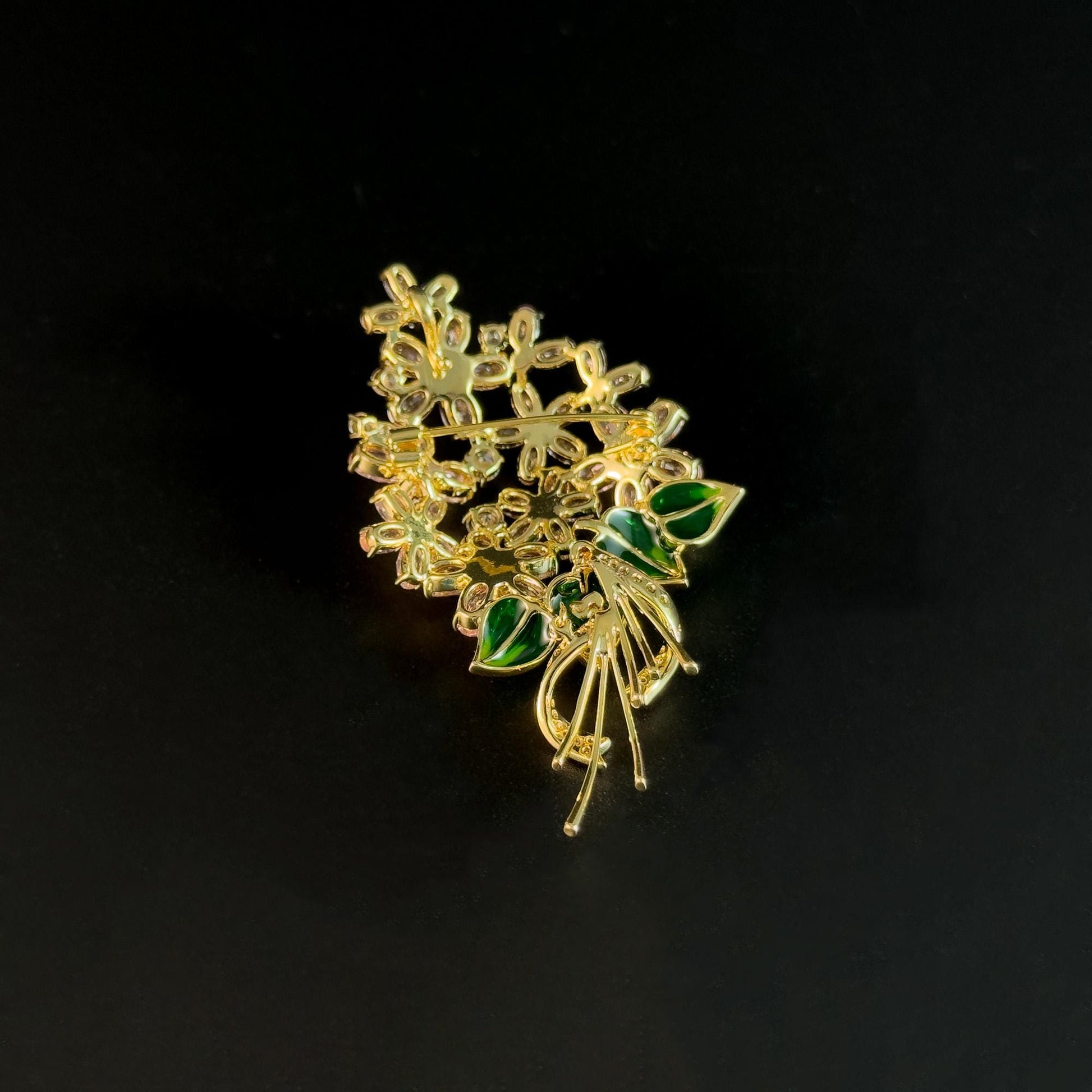 Heavy-Duty Crystal Bouquet Brooch