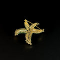 Gold Starfish Brooch