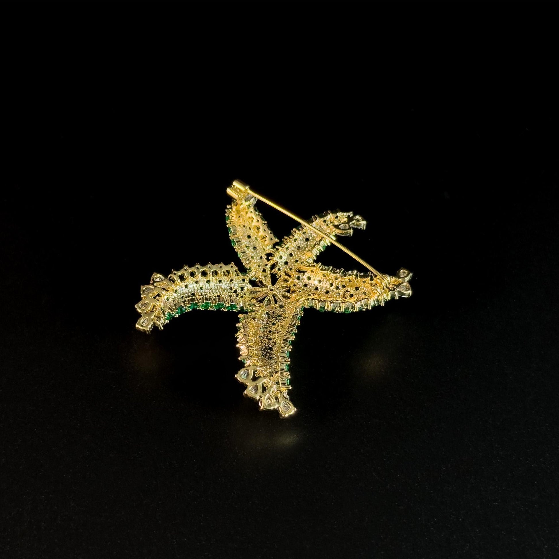 Gold Starfish Brooch