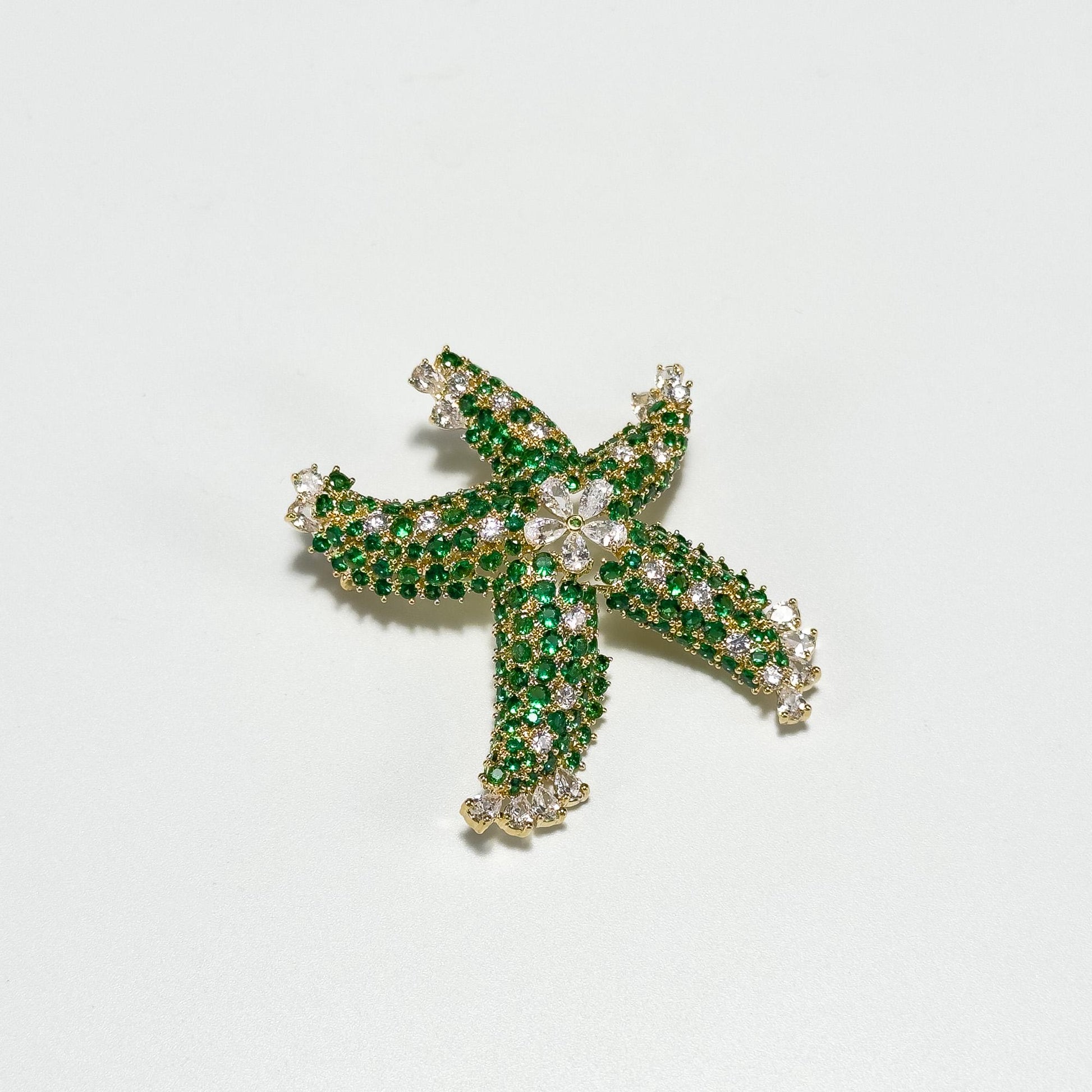 Green Starfish Brooch