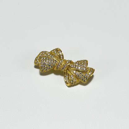 Elegant Gold Bow Brooch