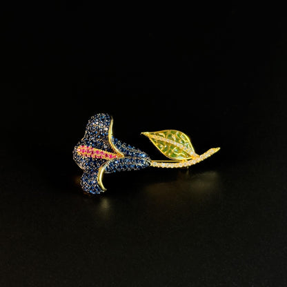 Blue Calla Lily Brooch