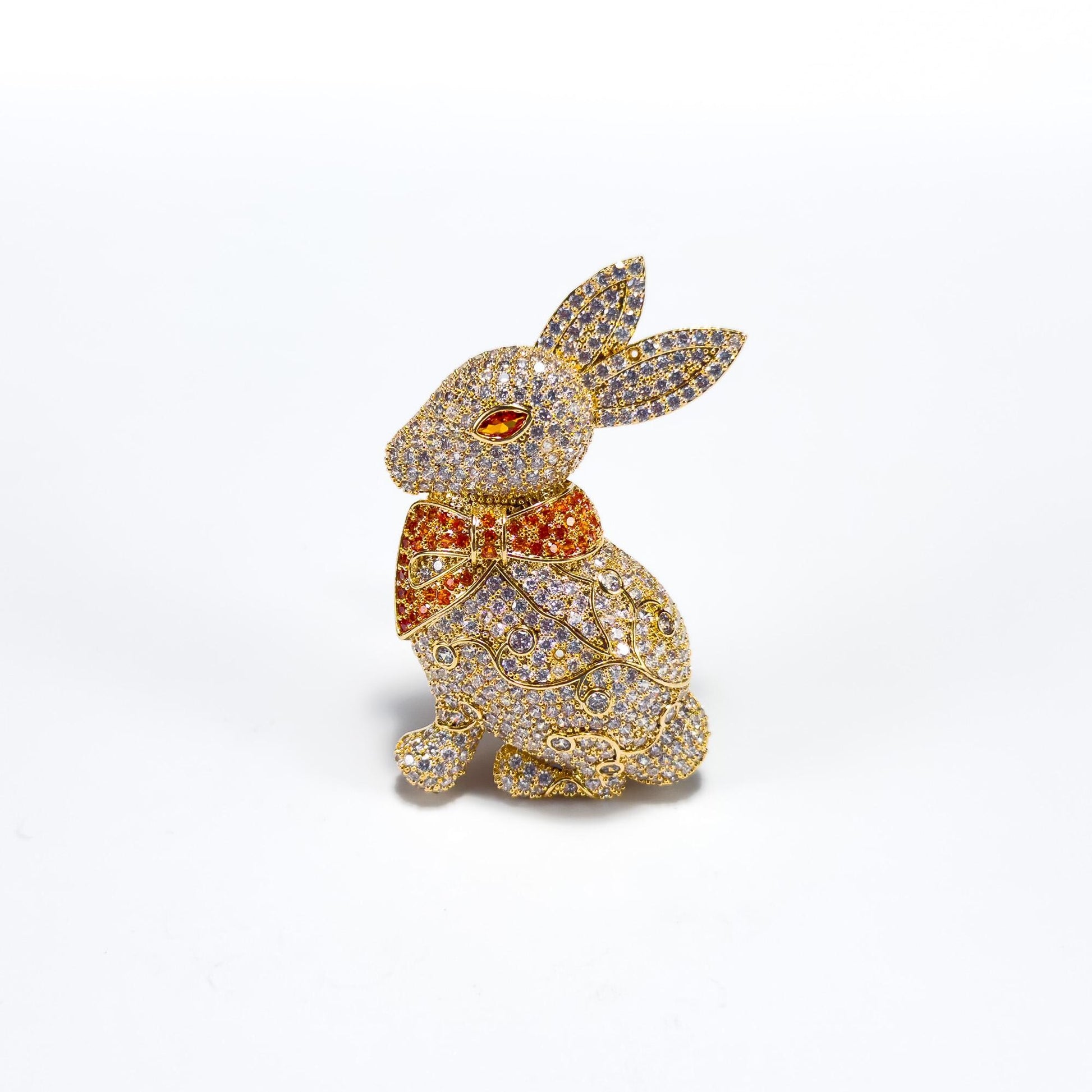 Golden Rabbit Brooch