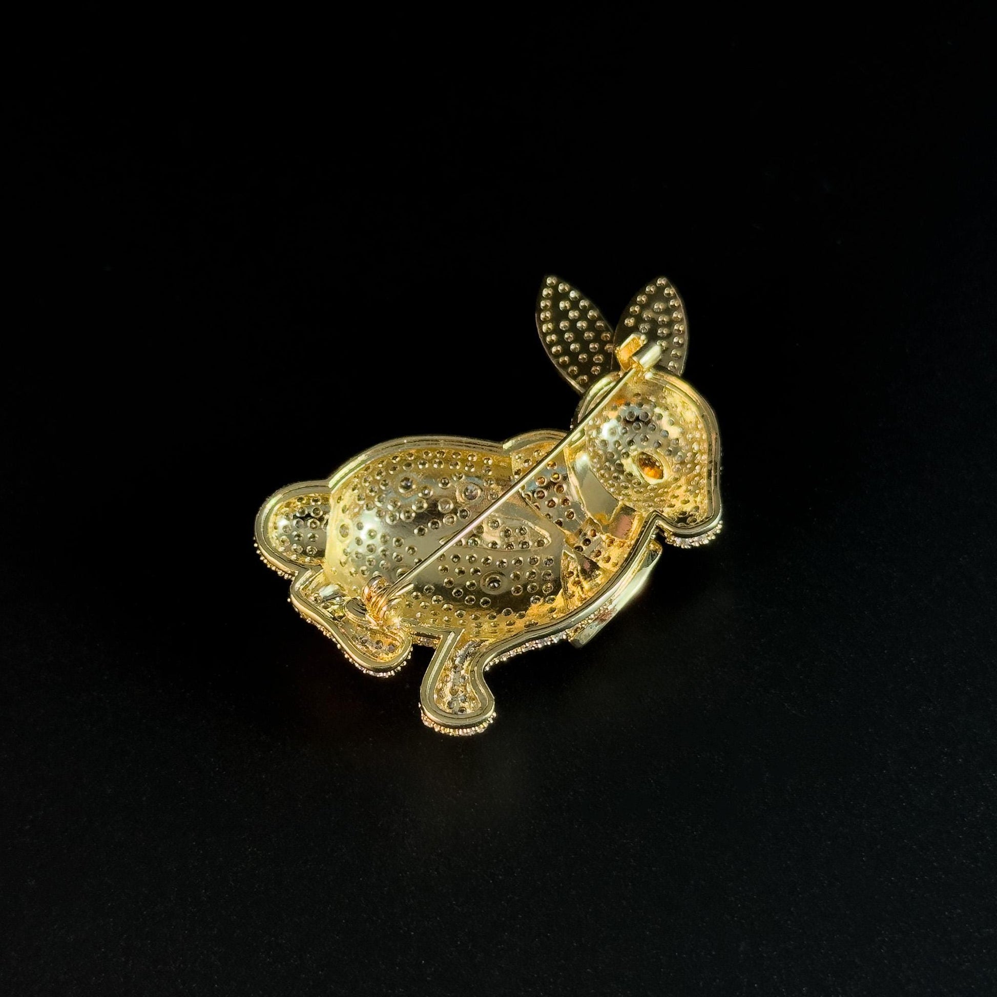 Golden Rabbit Brooch