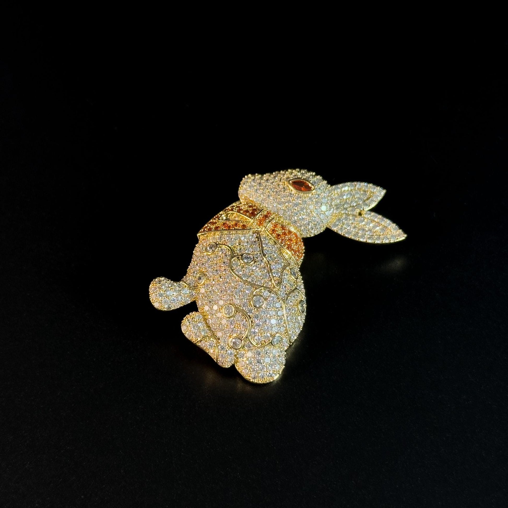 Golden Rabbit Brooch