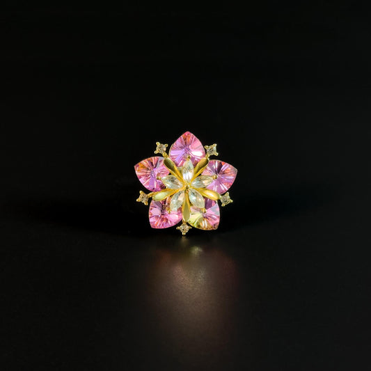 Crystal Flower Brooch