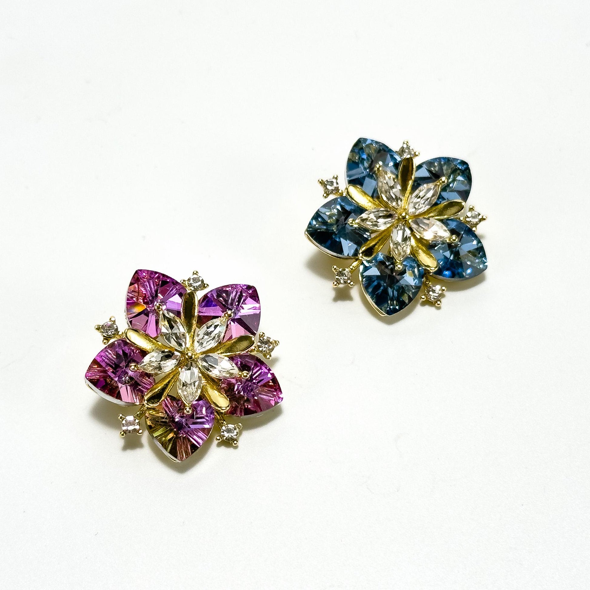 Crystal Flower Brooch