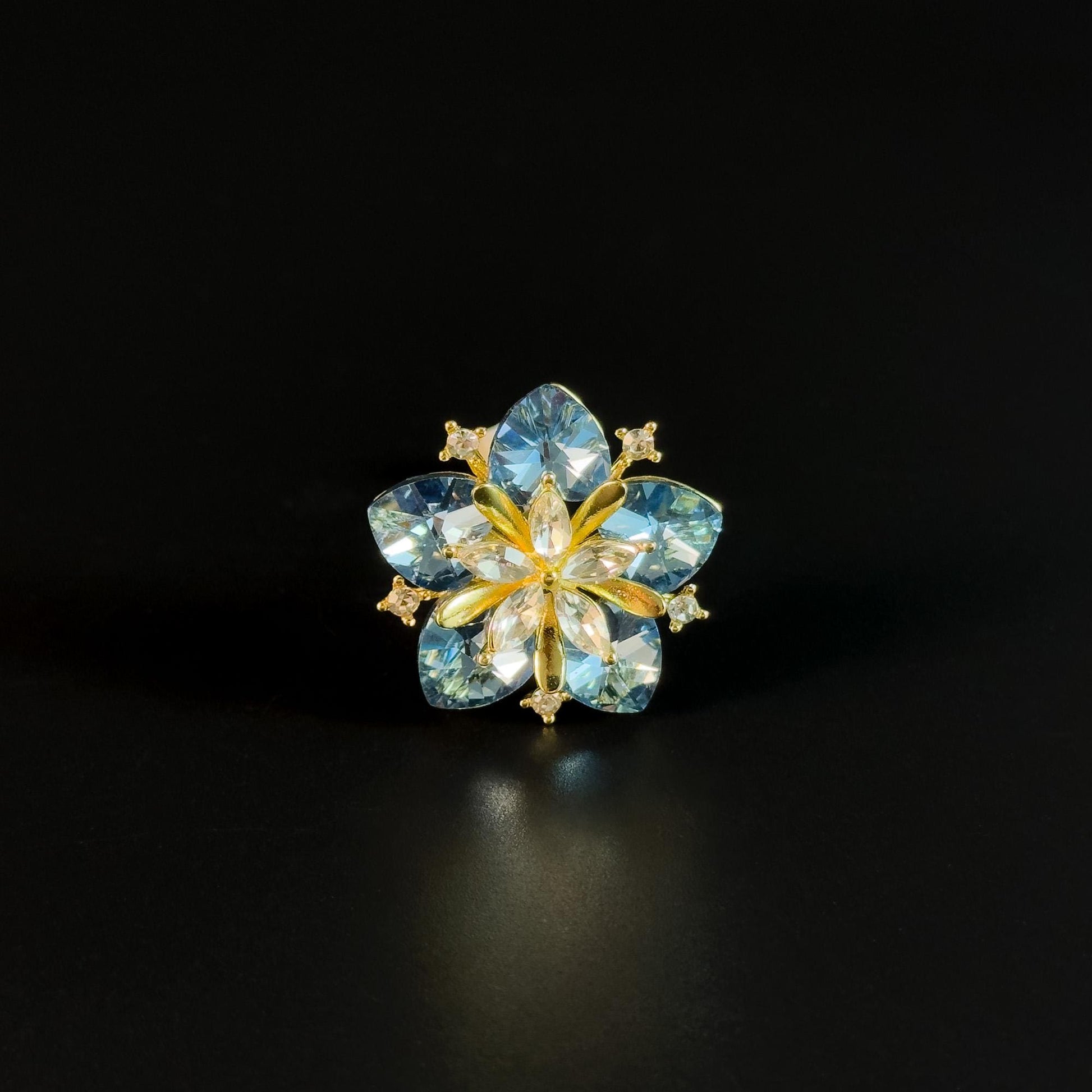 Crystal Flower Brooch