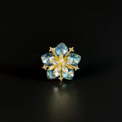 Crystal Flower Brooch