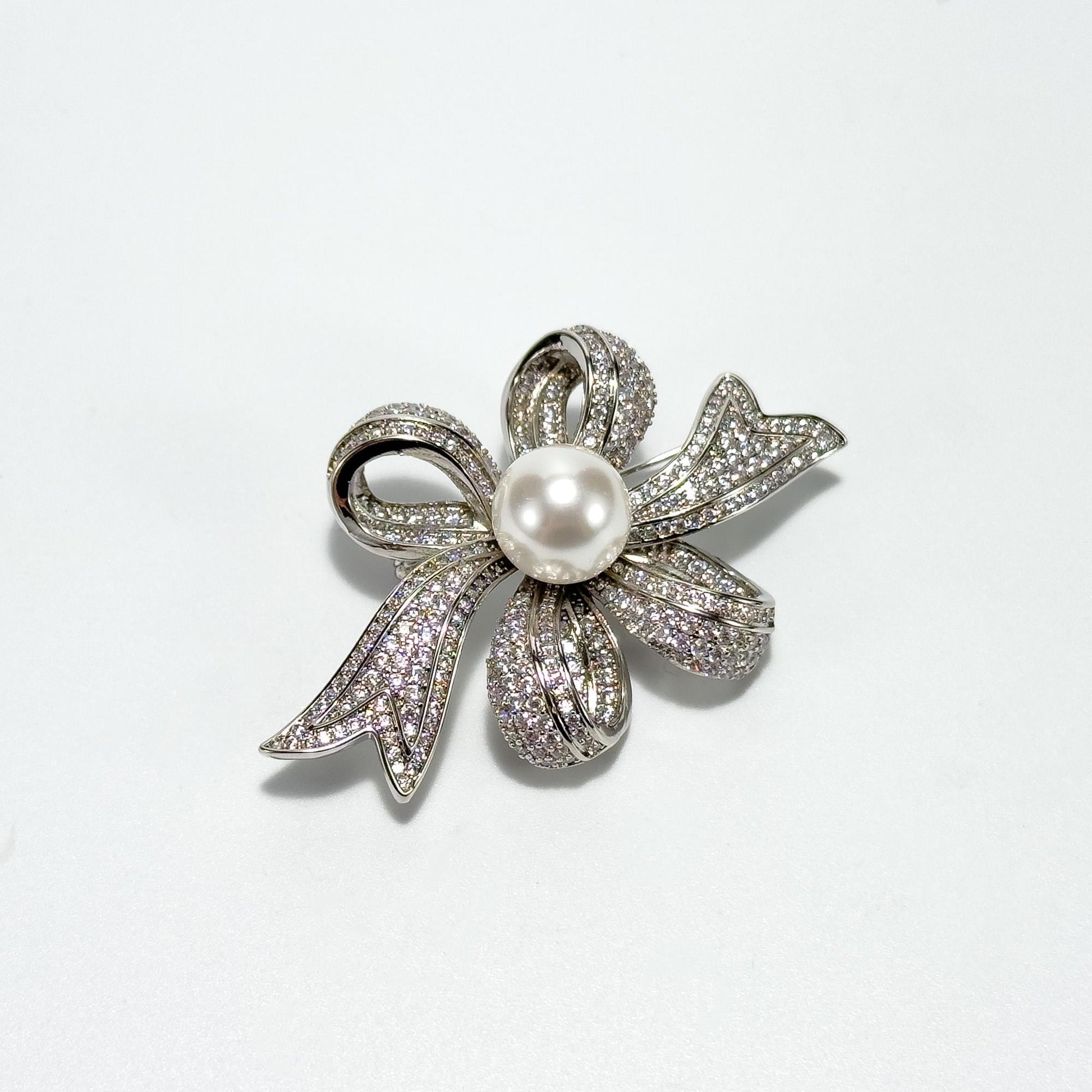 Pearl Bow Brooch