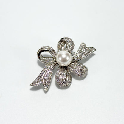 Pearl Bow Brooch