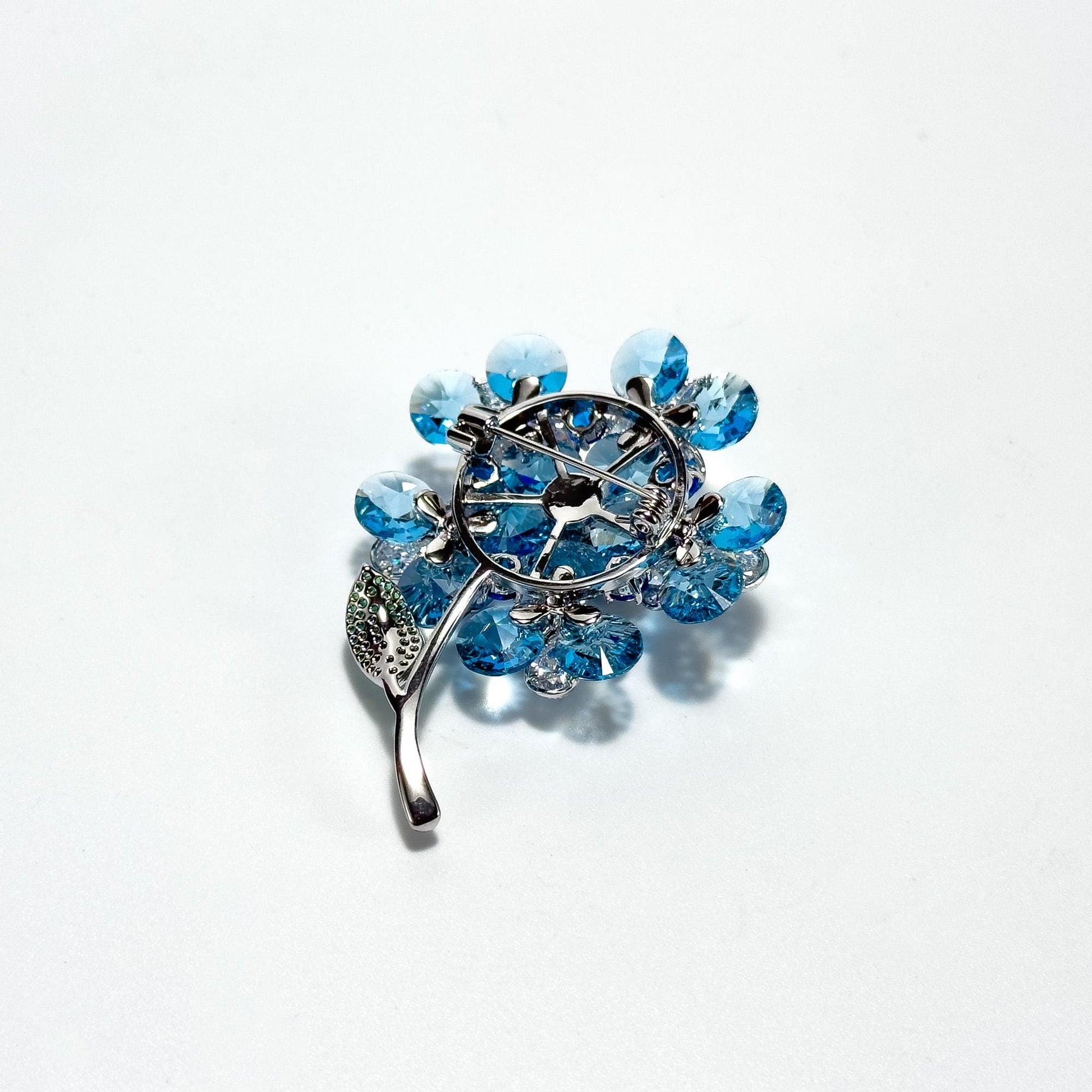 Blue Crystal Bouquet Brooch