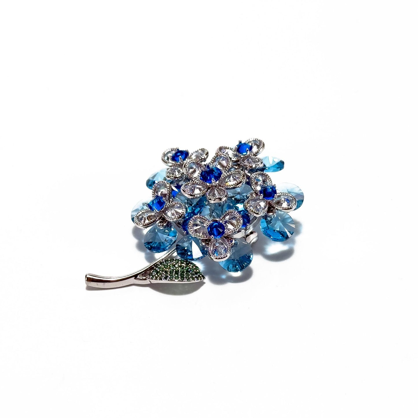 Blue Crystal Bouquet Brooch
