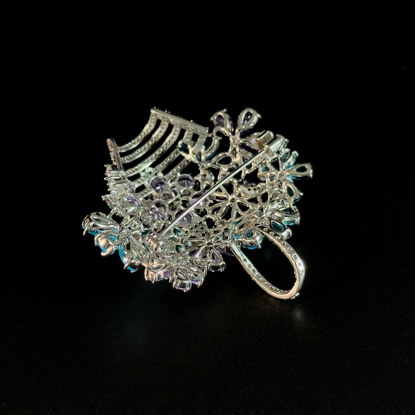 Colorful Flower Basket Brooch