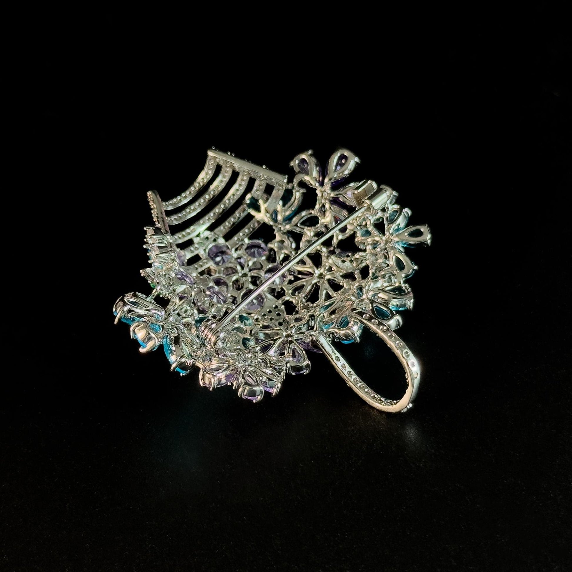 Colorful Flower Basket Brooch