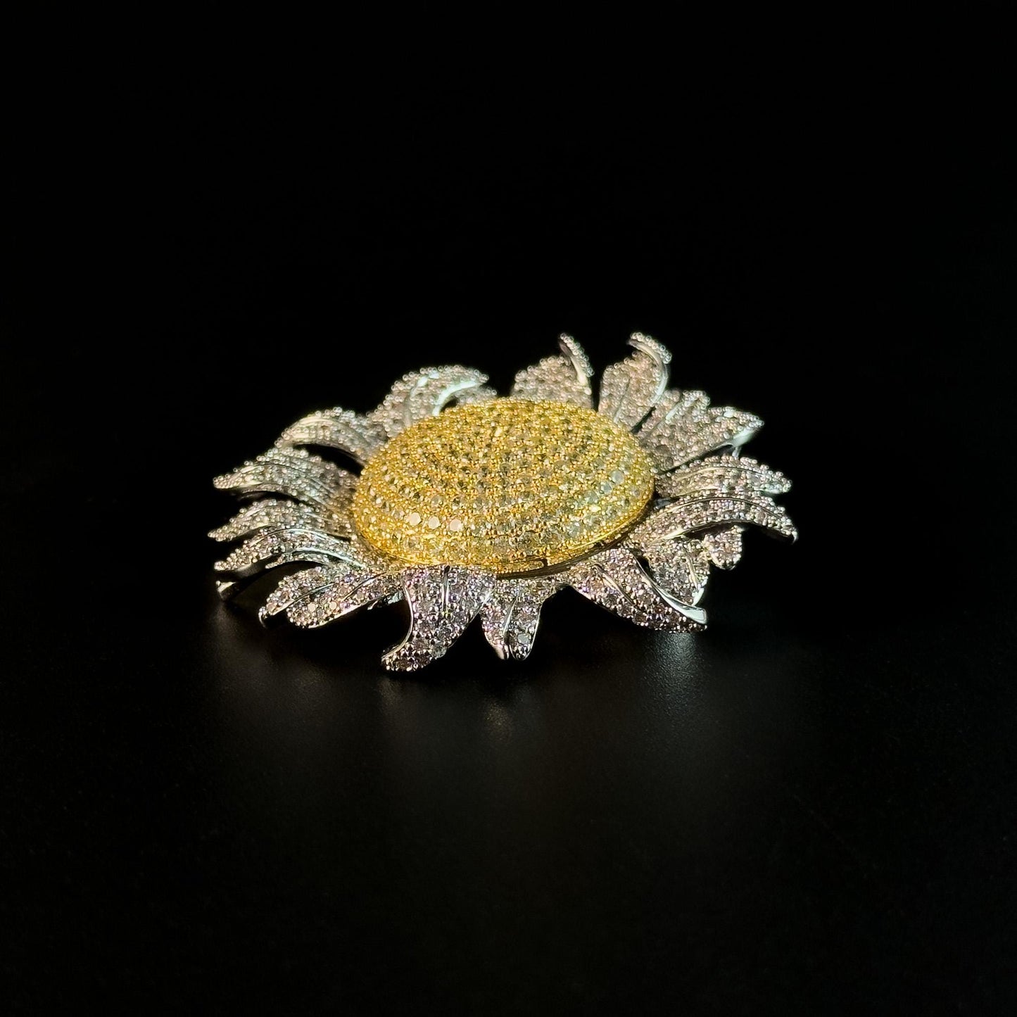 Sunflower-Shaped Brooch