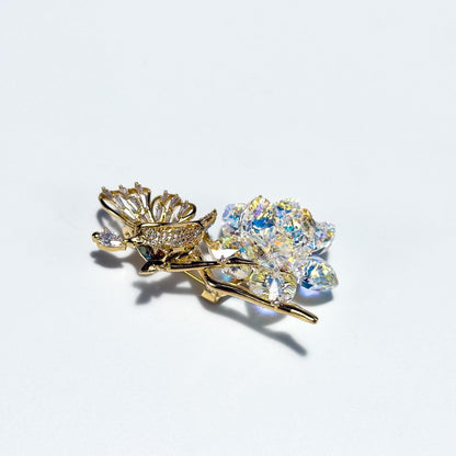 White Crystal Fairy Brooch