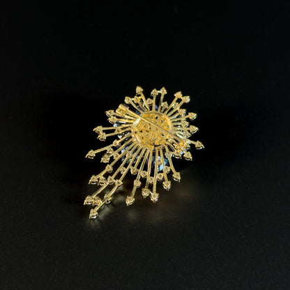 Blue Crystal Firework Brooch
