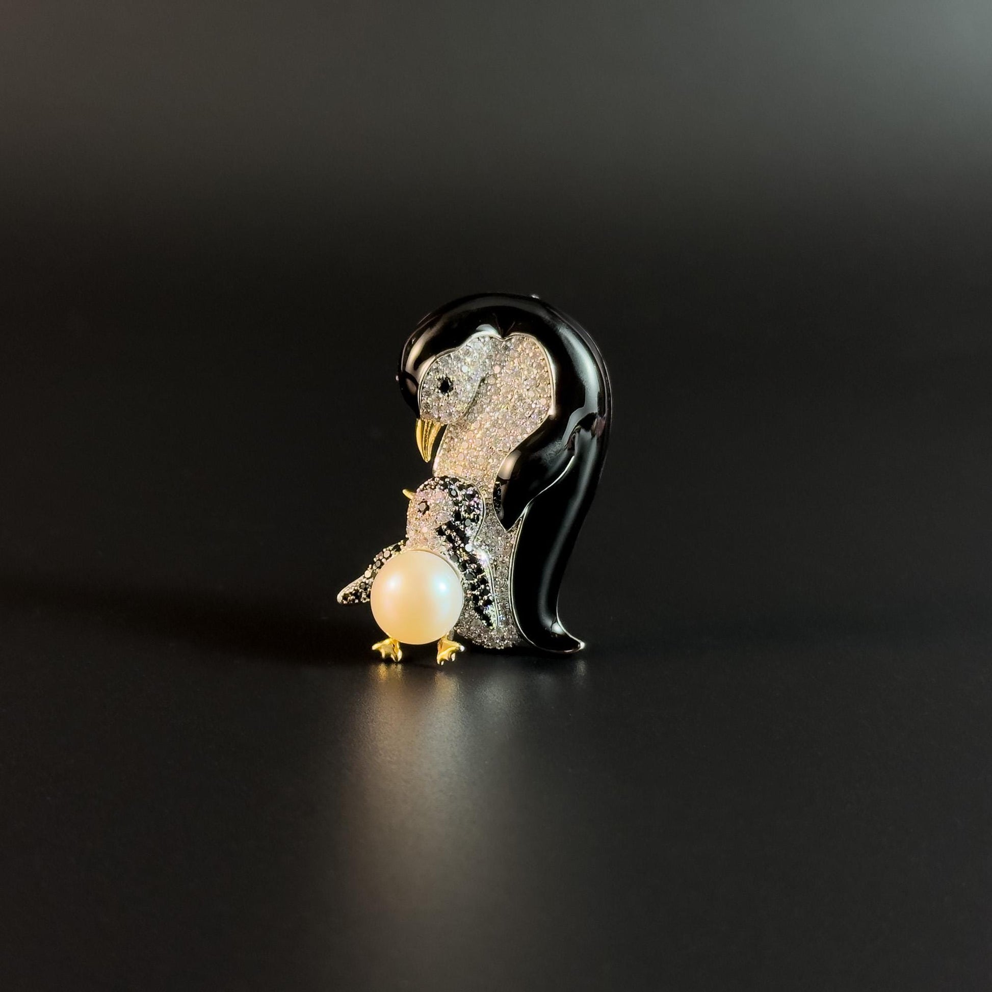 Penguin-Shaped Brooch