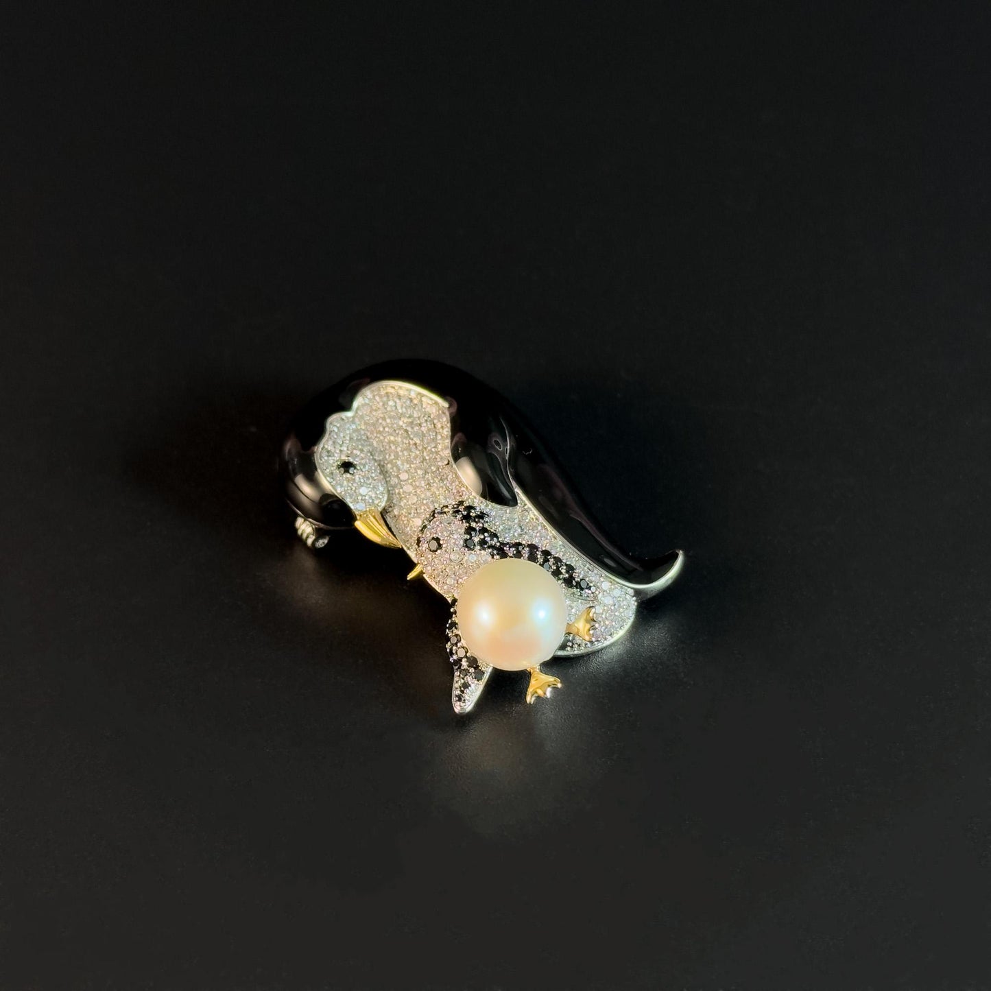 Penguin-Shaped Brooch
