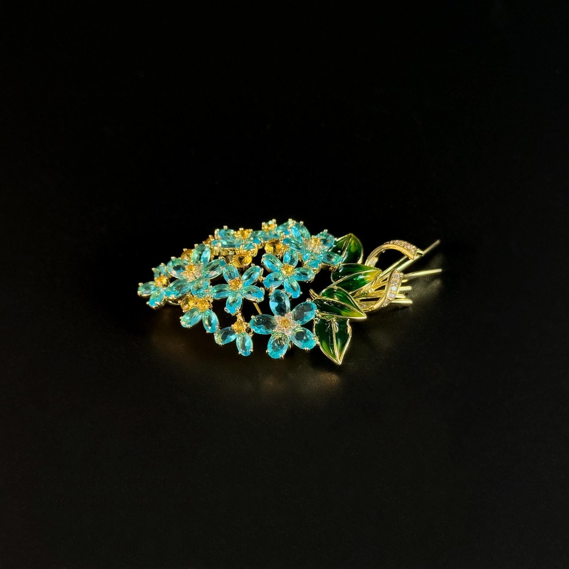 Heavy-Duty Crystal Bouquet Brooch