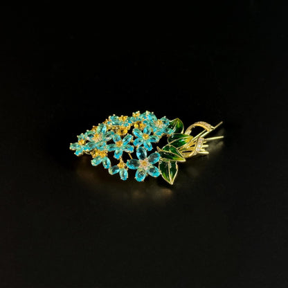 Heavy-Duty Crystal Bouquet Brooch