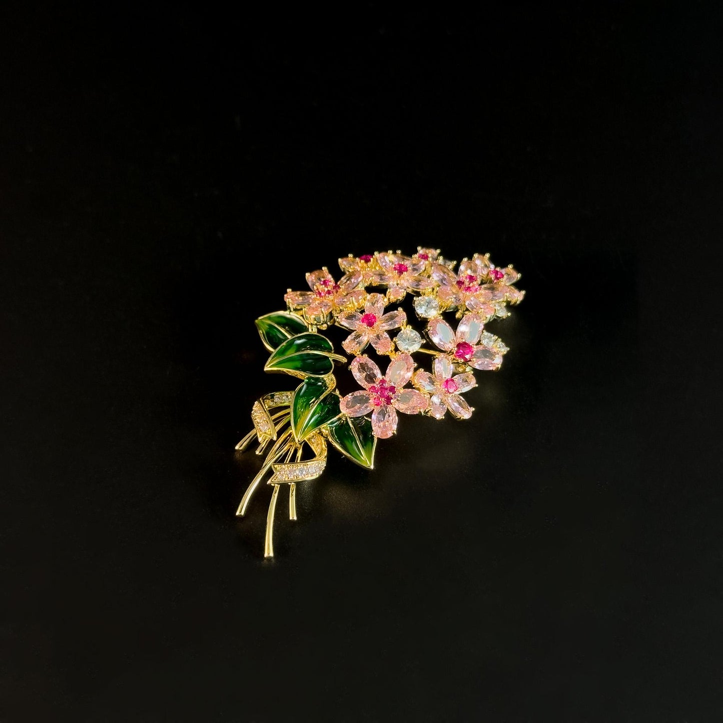 Heavy-Duty Crystal Bouquet Brooch
