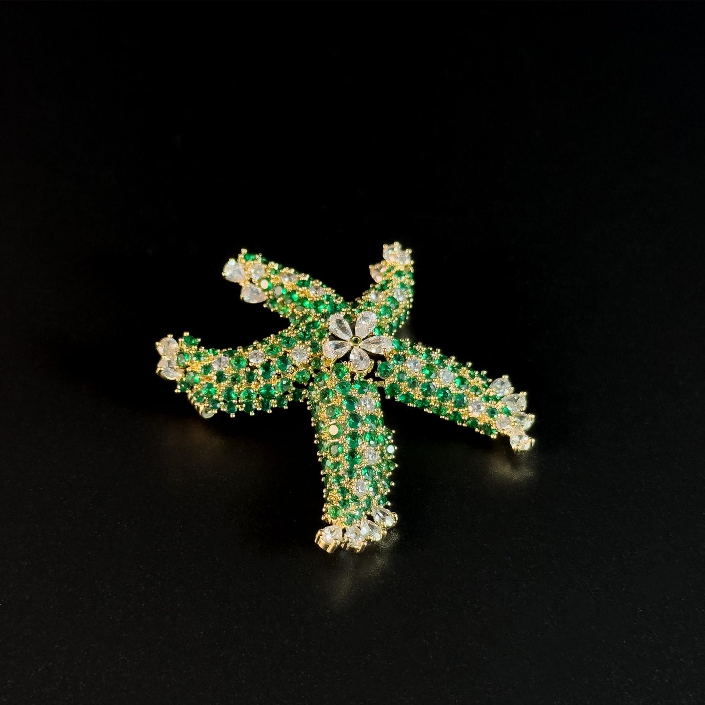 Green Starfish Brooch