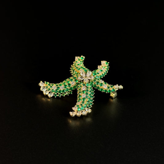 Green Starfish Brooch