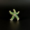 Green Starfish Brooch