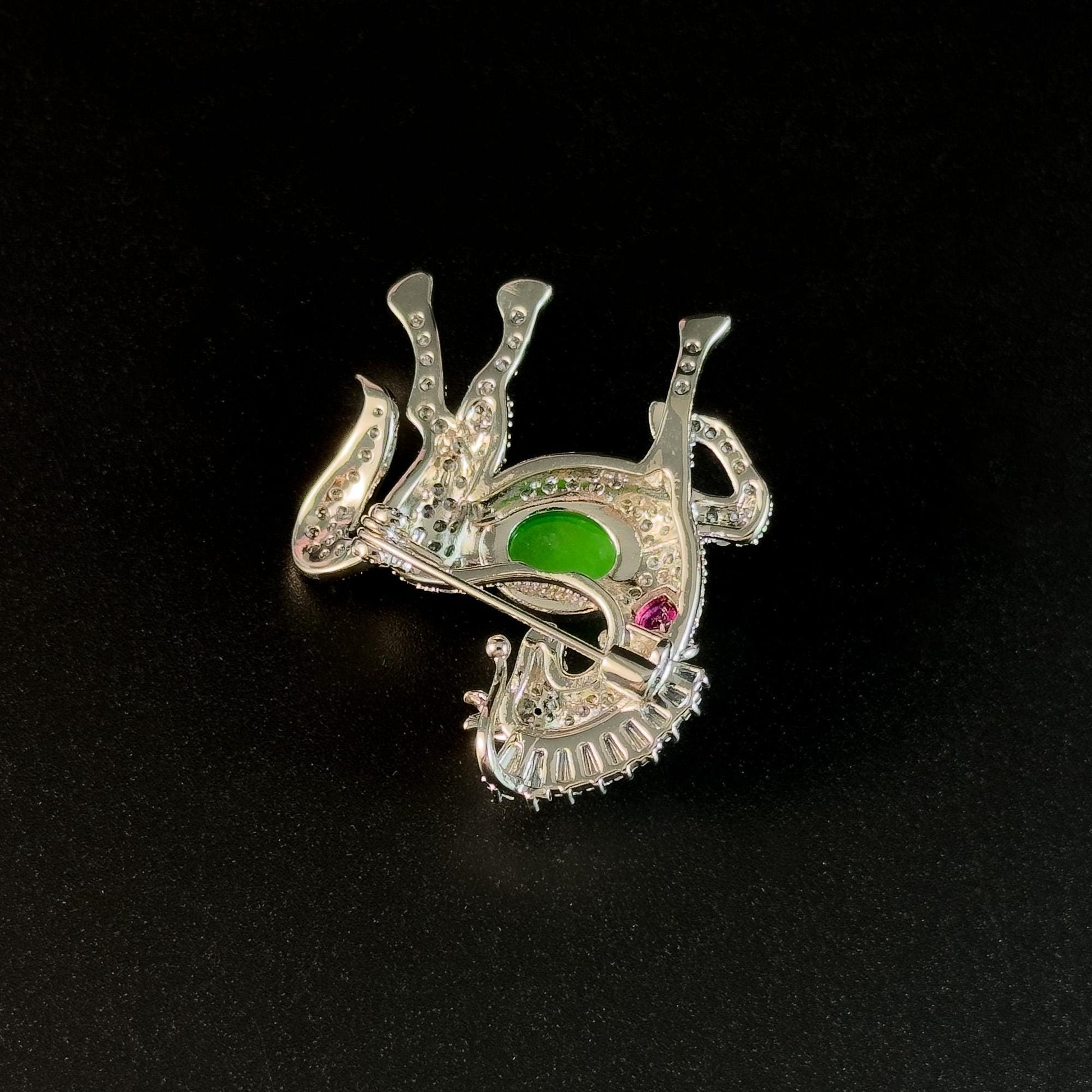Emerald Pony Brooch