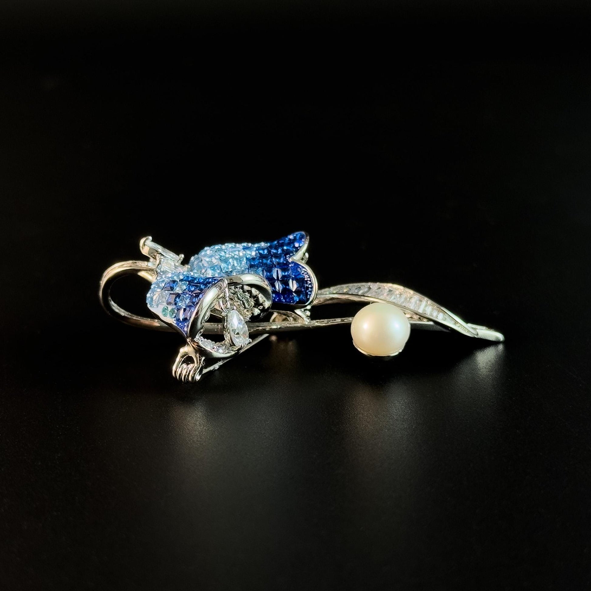 Blue Bellflower Brooch