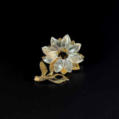 Gold Sunflower Brooch